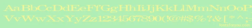 Fastpardontype32RegularTtext Font – Yellow Fonts on Green Background