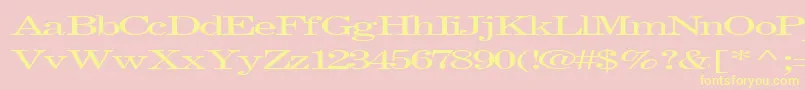 フォントFastpardontype32RegularTtext – 黄色のフォント、ピンクの背景