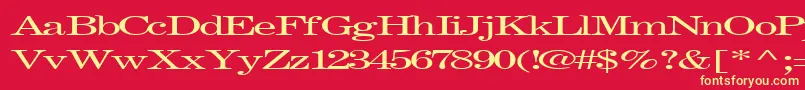 Fastpardontype32RegularTtext Font – Yellow Fonts on Red Background