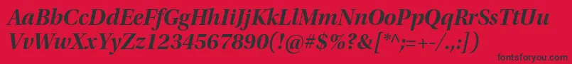 UtopiastdBolddispit Font – Black Fonts on Red Background