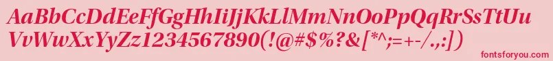 UtopiastdBolddispit Font – Red Fonts on Pink Background