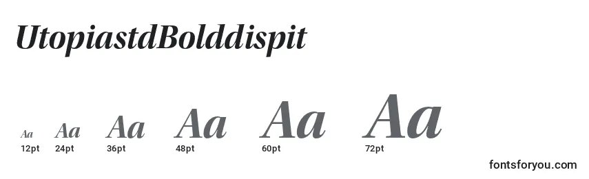 UtopiastdBolddispit Font Sizes