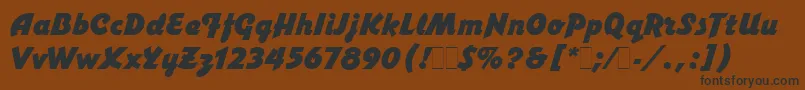 VargaLetPlain.1.0 Font – Black Fonts on Brown Background