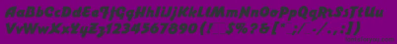 VargaLetPlain.1.0-Schriftart – Schwarze Schriften auf violettem Hintergrund