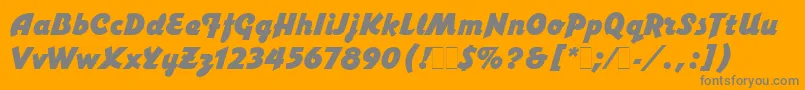 VargaLetPlain.1.0-Schriftart – Graue Schriften auf orangefarbenem Hintergrund
