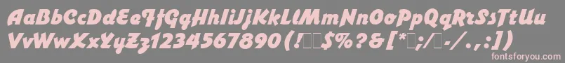 VargaLetPlain.1.0 Font – Pink Fonts on Gray Background