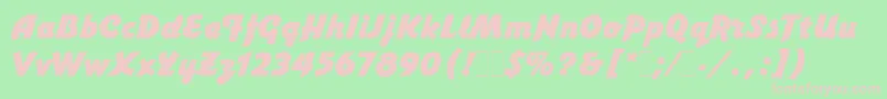 VargaLetPlain.1.0 Font – Pink Fonts on Green Background