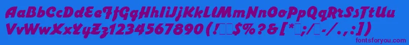 VargaLetPlain.1.0 Font – Purple Fonts on Blue Background