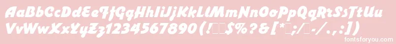 VargaLetPlain.1.0 Font – White Fonts on Pink Background