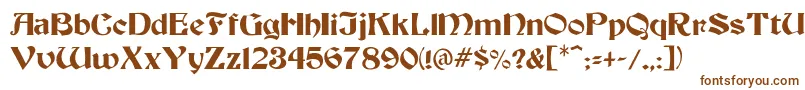 ElmtreeMedium-fontti – ruskeat fontit valkoisella taustalla