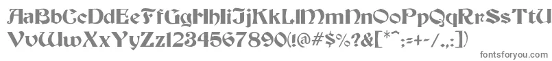 ElmtreeMedium-fontti – harmaat kirjasimet valkoisella taustalla