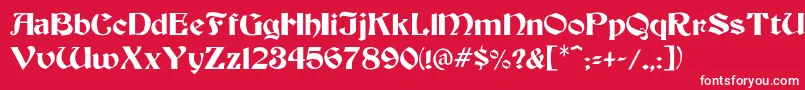 ElmtreeMedium Font – White Fonts on Red Background