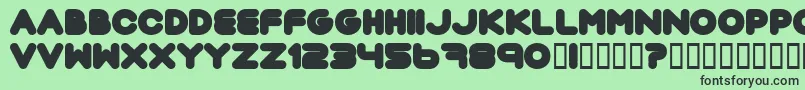フォントPouttu ffy – 緑の背景に黒い文字