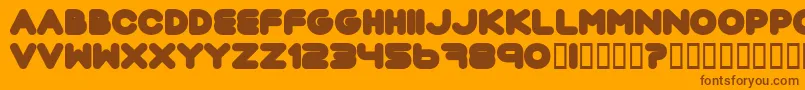 Pouttu ffy-fontti – ruskeat fontit oranssilla taustalla