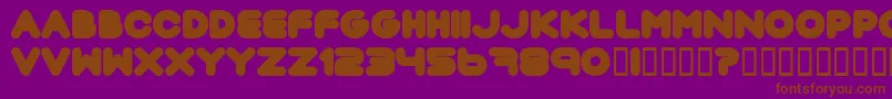 Pouttu ffy-Schriftart – Braune Schriften auf violettem Hintergrund