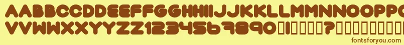 Police Pouttu ffy – polices brunes sur fond jaune