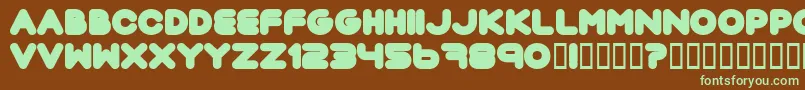 Pouttu ffy Font – Green Fonts on Brown Background