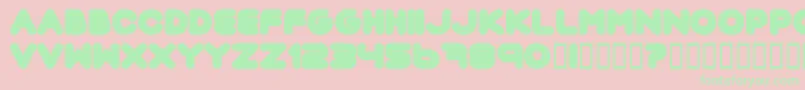 Pouttu ffy-Schriftart – Grüne Schriften auf rosa Hintergrund
