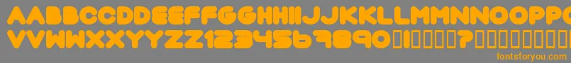 Pouttu ffy-Schriftart – Orangefarbene Schriften auf grauem Hintergrund