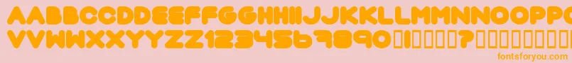 Pouttu ffy Font – Orange Fonts on Pink Background