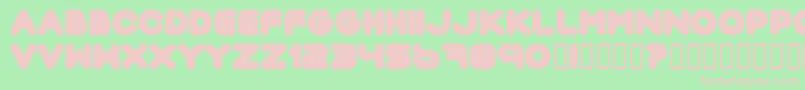 Pouttu ffy-fontti – vaaleanpunaiset fontit vihreällä taustalla