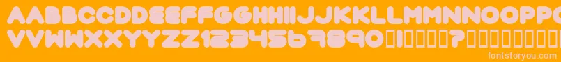 Fonte Pouttu ffy – fontes rosa em um fundo laranja