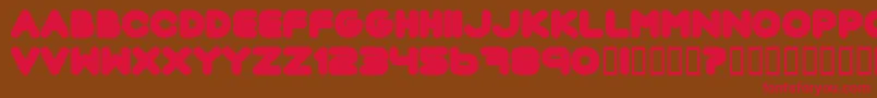 Police Pouttu ffy – polices rouges sur fond brun