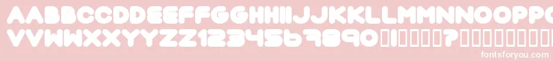 Pouttu ffy-fontti – valkoiset fontit vaaleanpunaisella taustalla