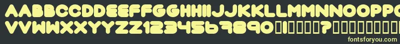 Police Pouttu ffy – polices jaunes sur fond noir