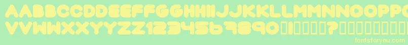Pouttu ffy Font – Yellow Fonts on Green Background