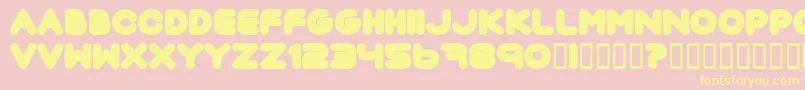 Fonte Pouttu ffy – fontes amarelas em um fundo rosa