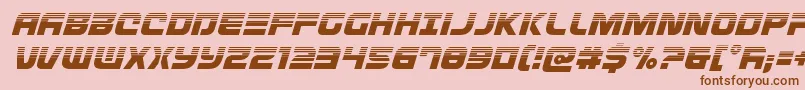 Defconzerohalfital Font – Brown Fonts on Pink Background