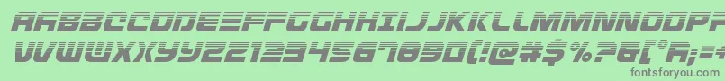 Defconzerohalfital Font – Gray Fonts on Green Background