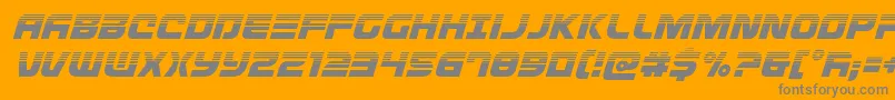 Defconzerohalfital Font – Gray Fonts on Orange Background