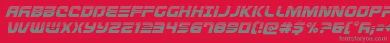 Defconzerohalfital Font – Gray Fonts on Red Background