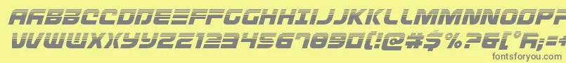 Defconzerohalfital Font – Gray Fonts on Yellow Background