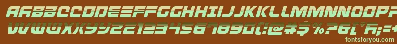 Defconzerohalfital Font – Green Fonts on Brown Background