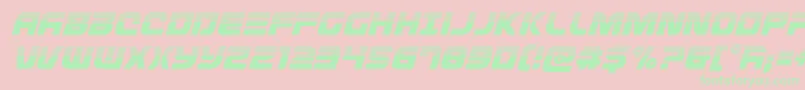 Defconzerohalfital Font – Green Fonts on Pink Background