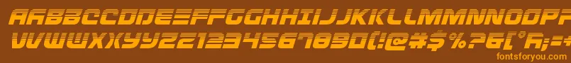 Defconzerohalfital Font – Orange Fonts on Brown Background