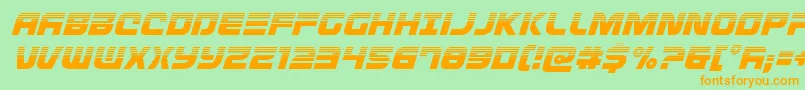 Defconzerohalfital Font – Orange Fonts on Green Background