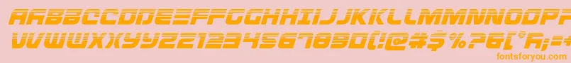 Defconzerohalfital Font – Orange Fonts on Pink Background