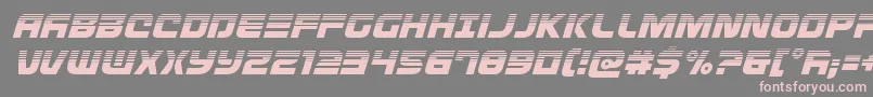 フォントDefconzerohalfital – 灰色の背景にピンクのフォント