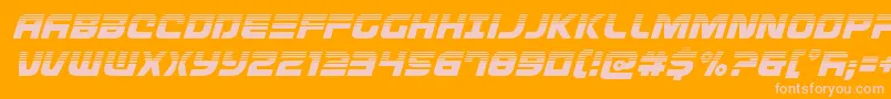 Defconzerohalfital Font – Pink Fonts on Orange Background