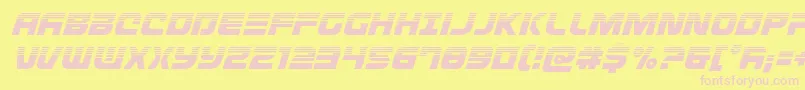 Defconzerohalfital Font – Pink Fonts on Yellow Background