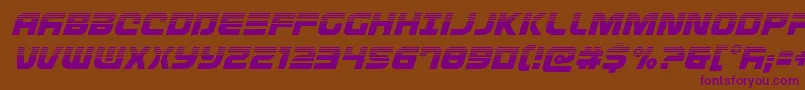 Defconzerohalfital Font – Purple Fonts on Brown Background