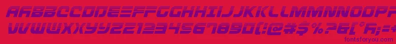 Defconzerohalfital Font – Purple Fonts on Red Background