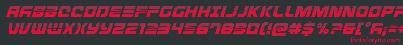 Defconzerohalfital Font – Red Fonts on Black Background