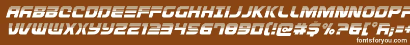 Defconzerohalfital Font – White Fonts on Brown Background