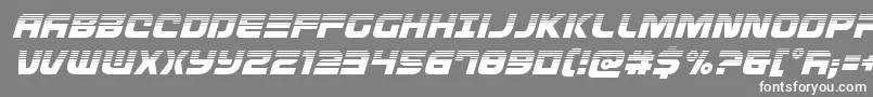 フォントDefconzerohalfital – 灰色の背景に白い文字