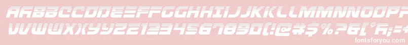Defconzerohalfital Font – White Fonts on Pink Background